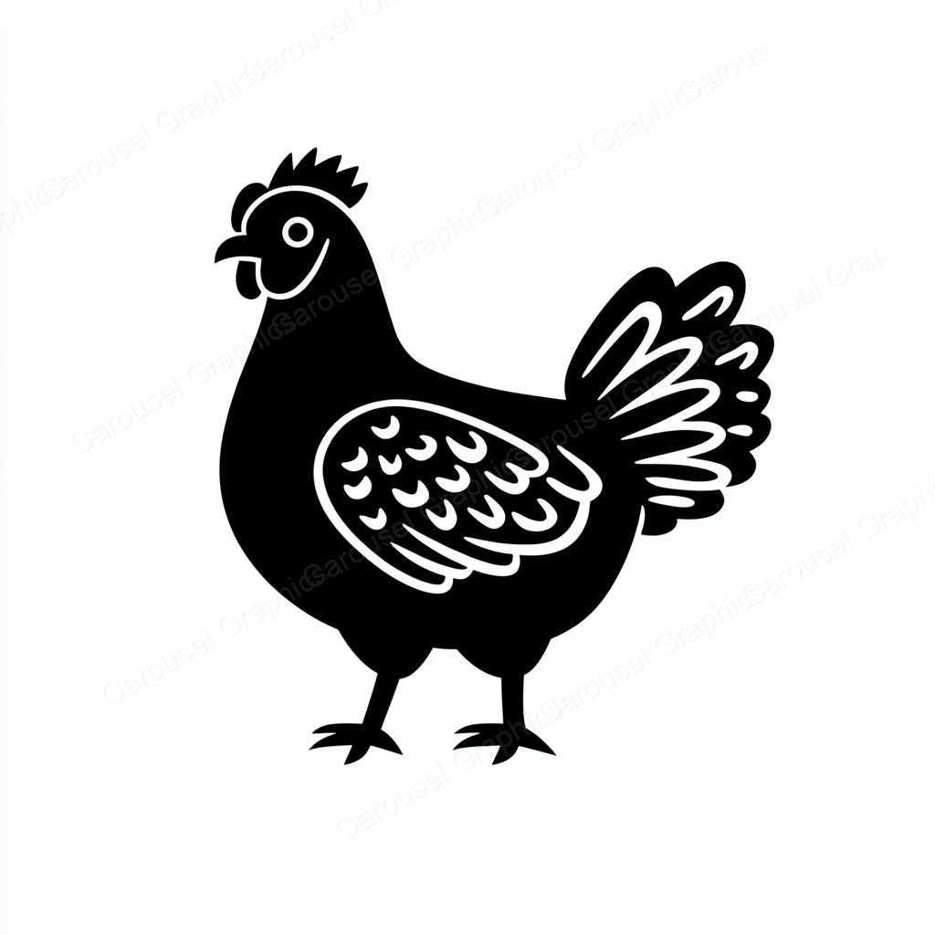 Hen Vector Graphic preview