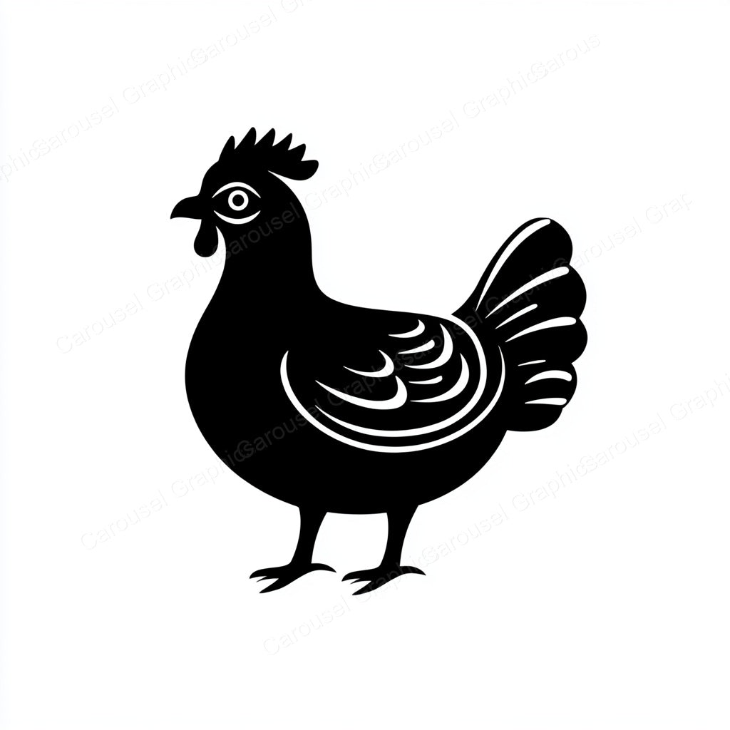 Hen Vector Graphic preview