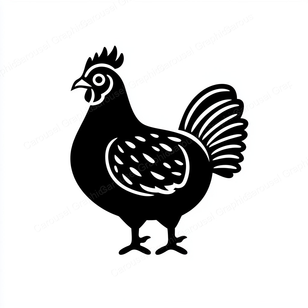 Hen Vector Graphic preview