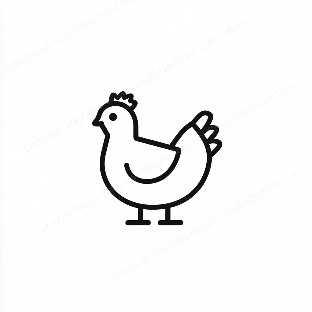 Hen Vector Graphic preview