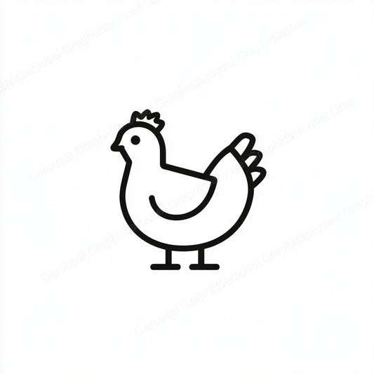Hen Vector Graphic preview