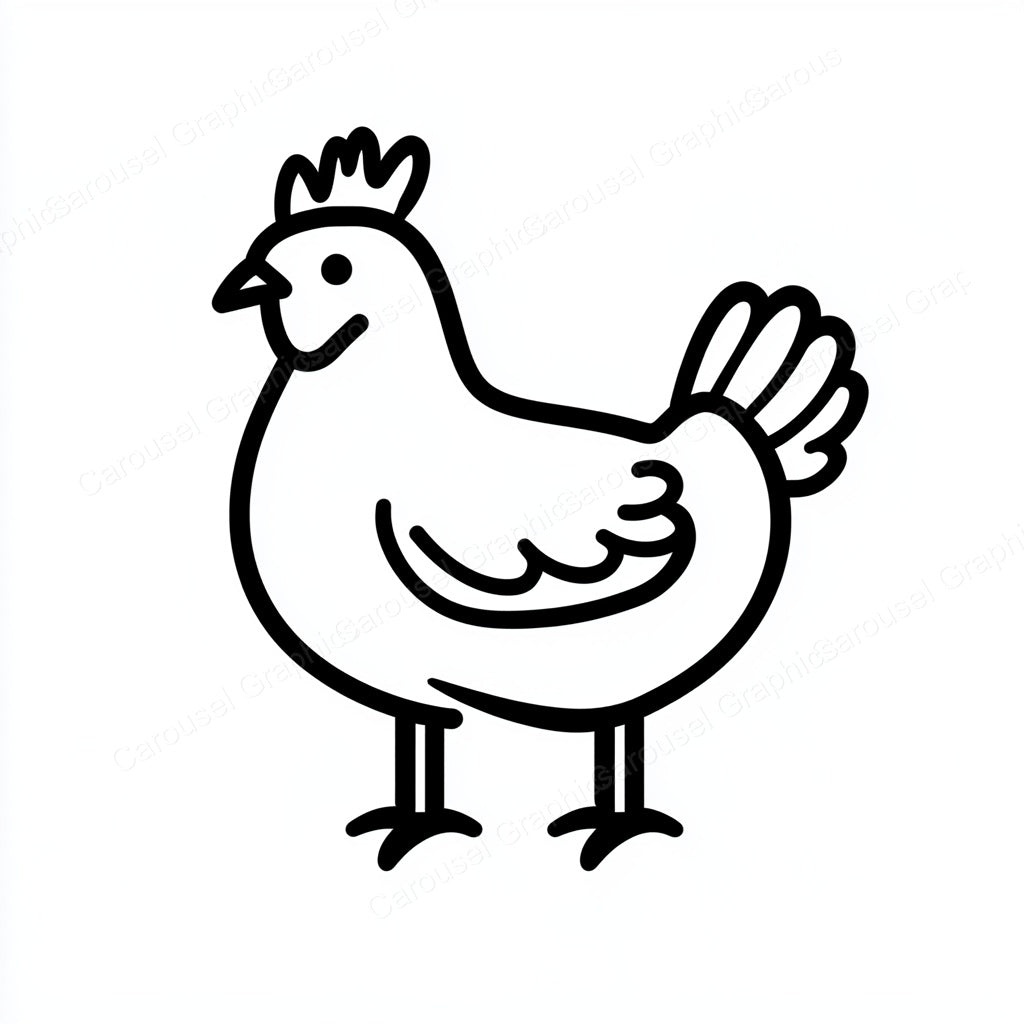 Hen Vector Graphic preview