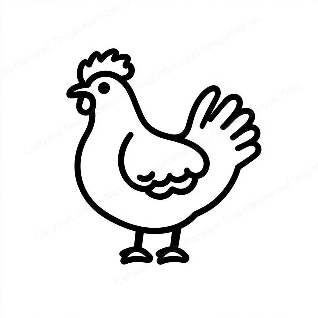 Hen Vector Graphic preview