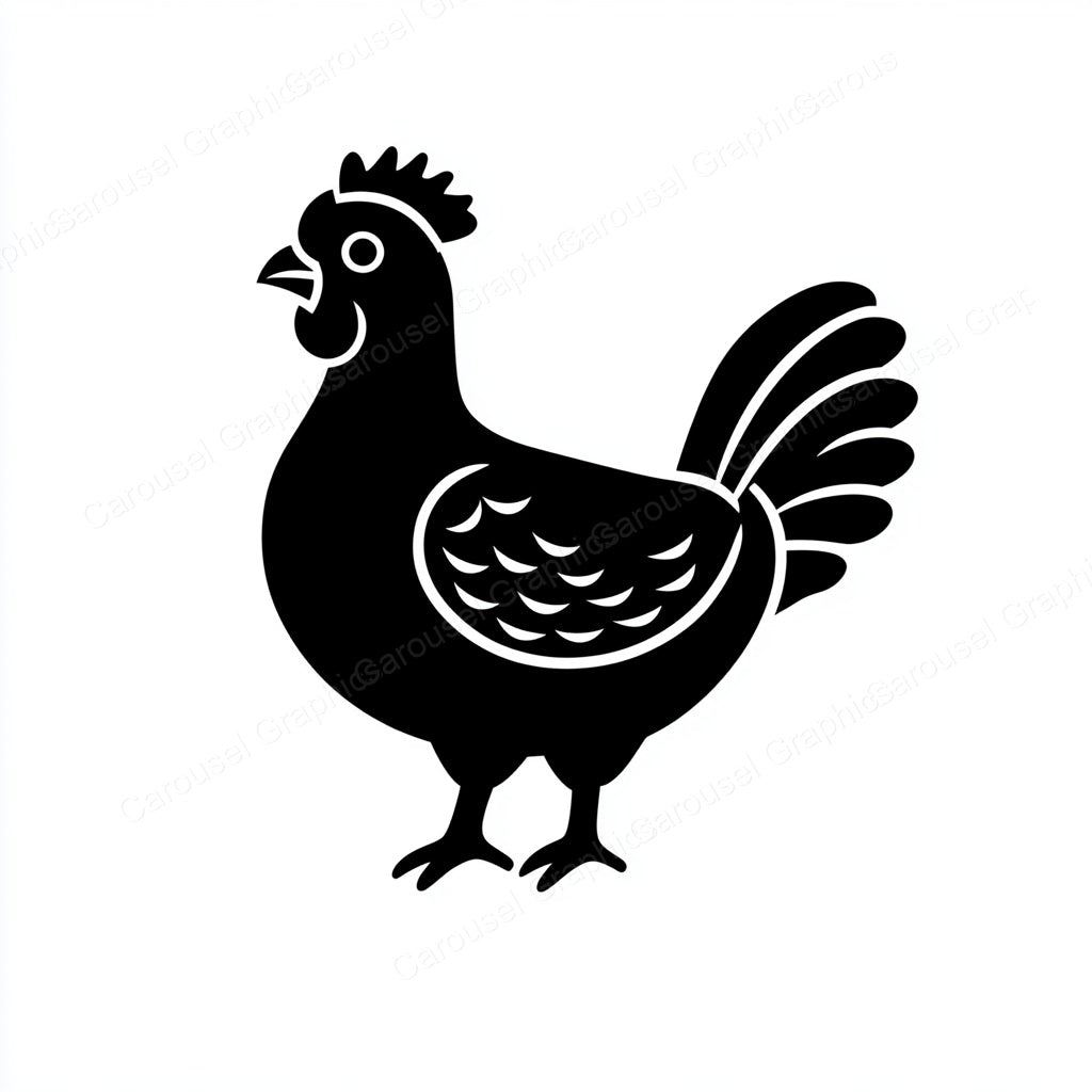 Hen Vector Graphic preview
