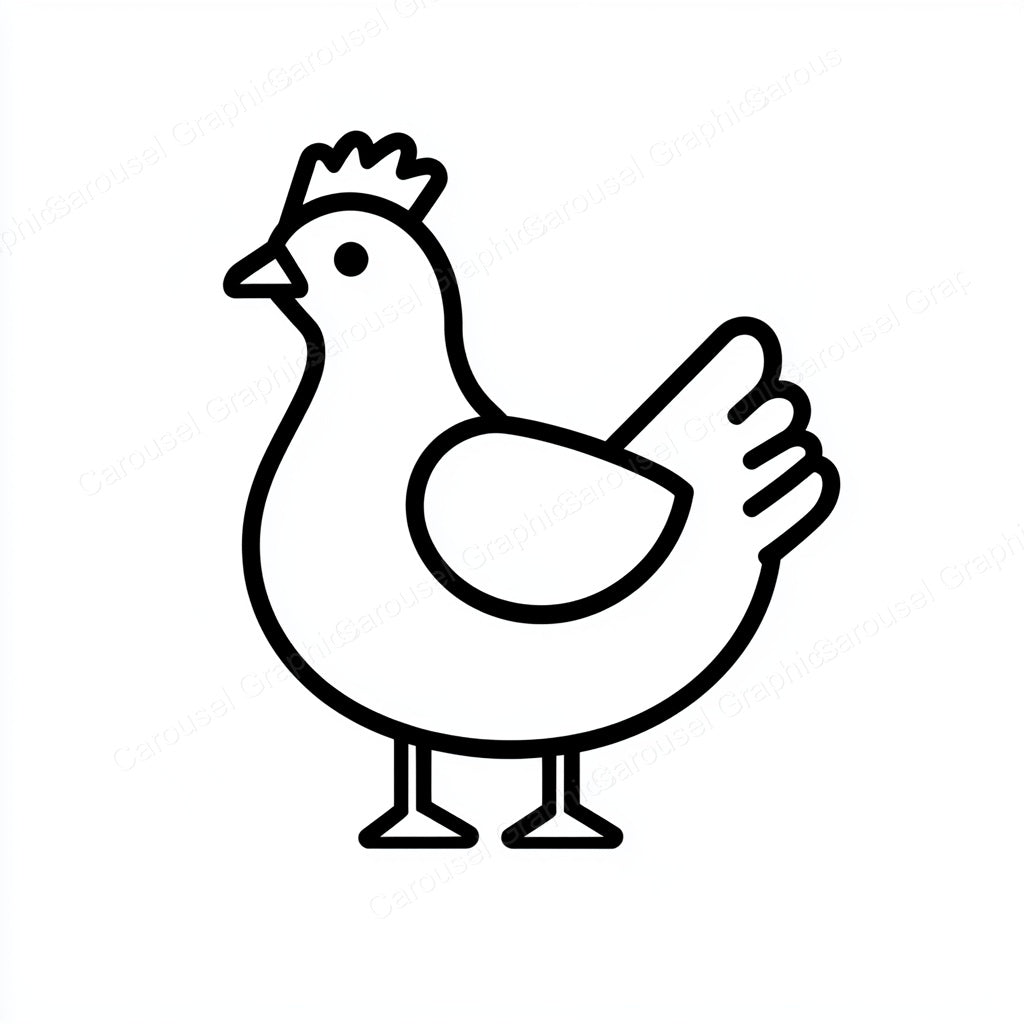 Hen Vector Graphic preview