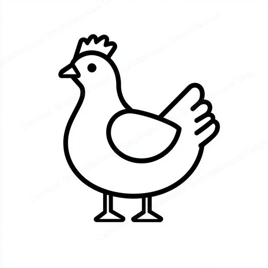 Hen Vector Graphic preview