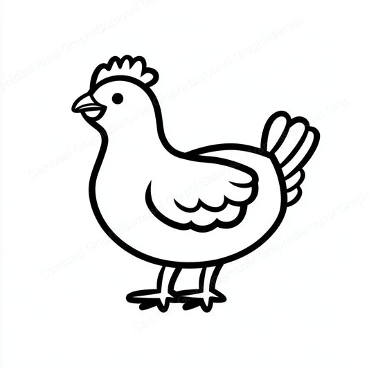 Hen Vector Graphic preview