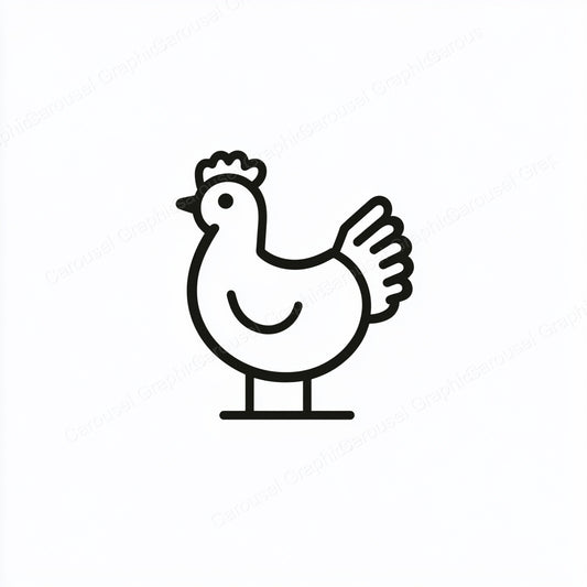 Hen Vector Graphic preview