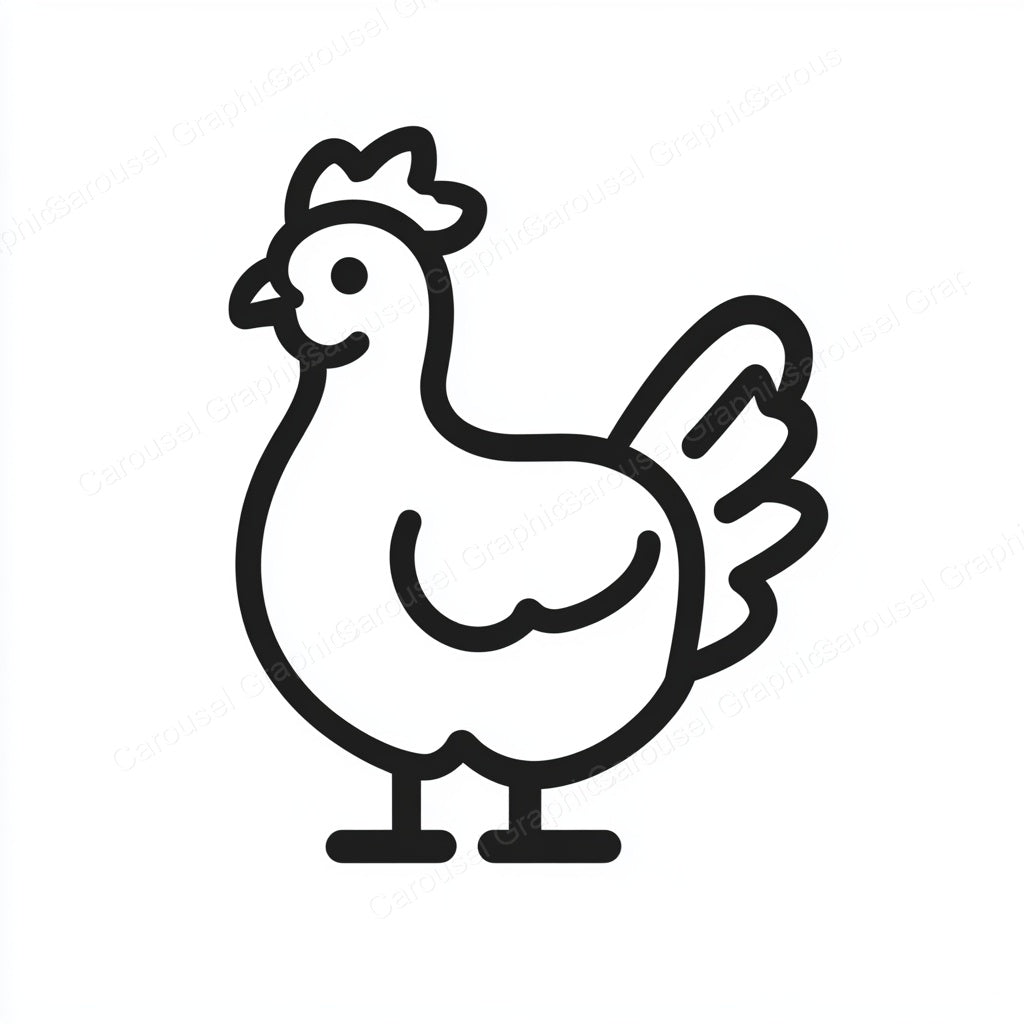 Hen Vector Graphic preview
