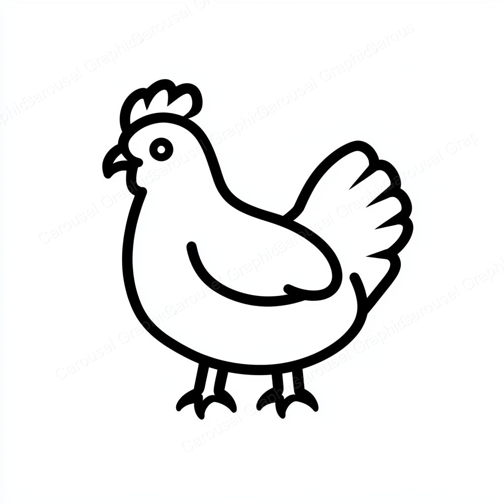 Hen Vector Graphic preview