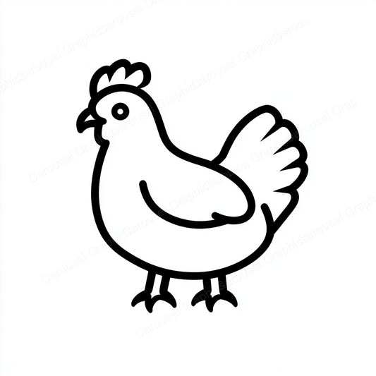 Hen Vector Graphic preview