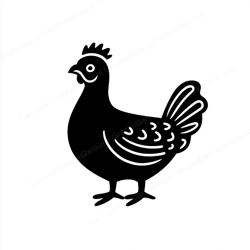 Hen Vector Graphic preview
