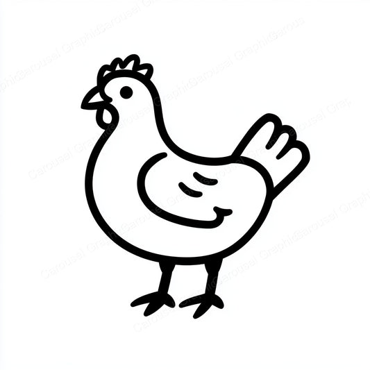 Hen Vector Graphic preview