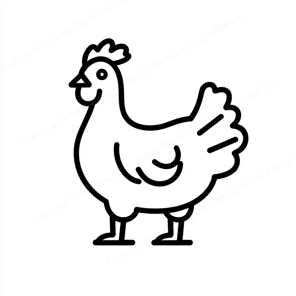 Hen Vector Graphic preview