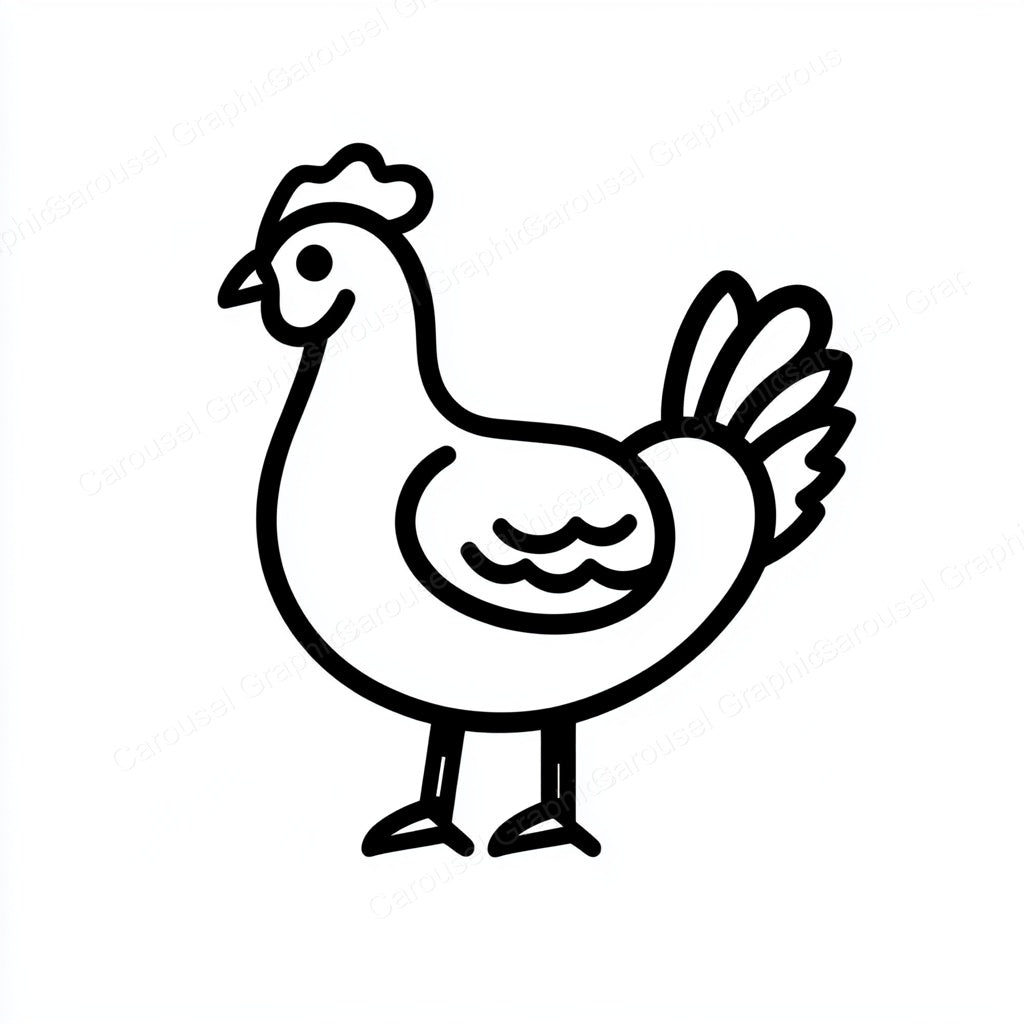 Hen Vector Graphic preview