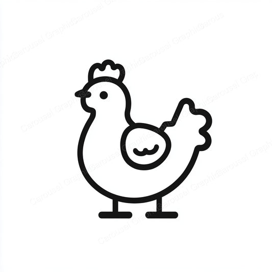 Hen Vector Graphic preview