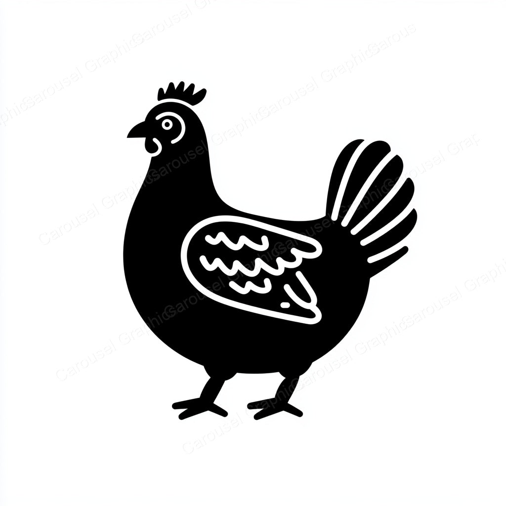 Hen Vector Graphic preview
