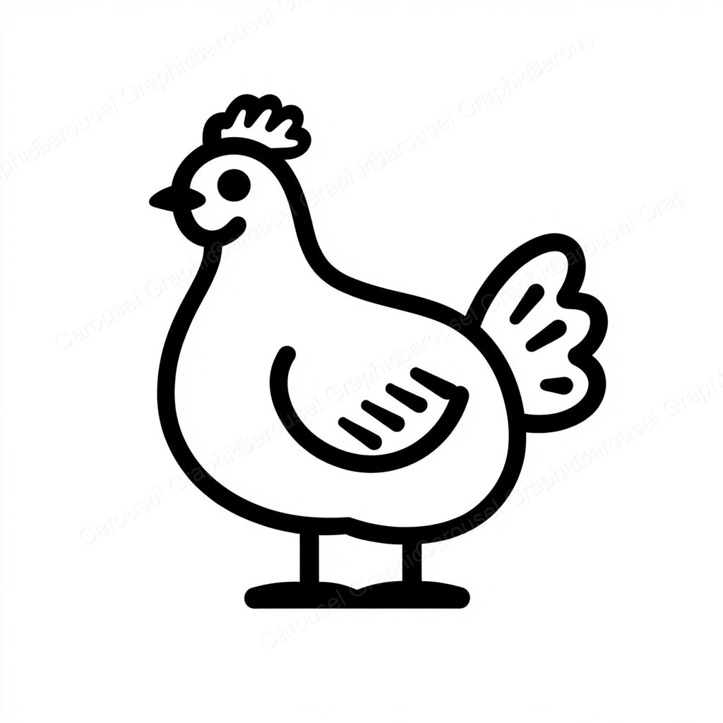 Hen Vector Graphic preview