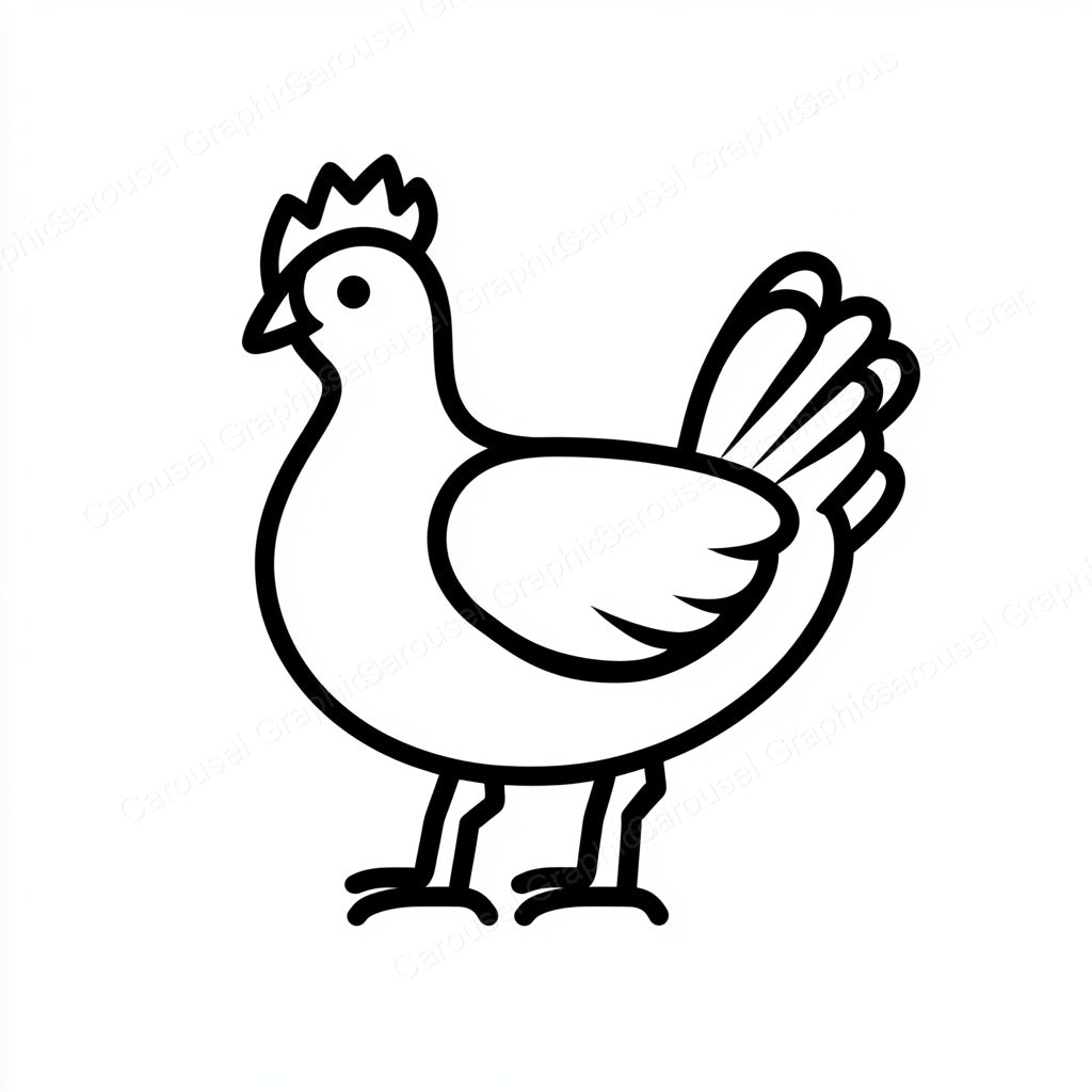 Hen Vector Graphic preview