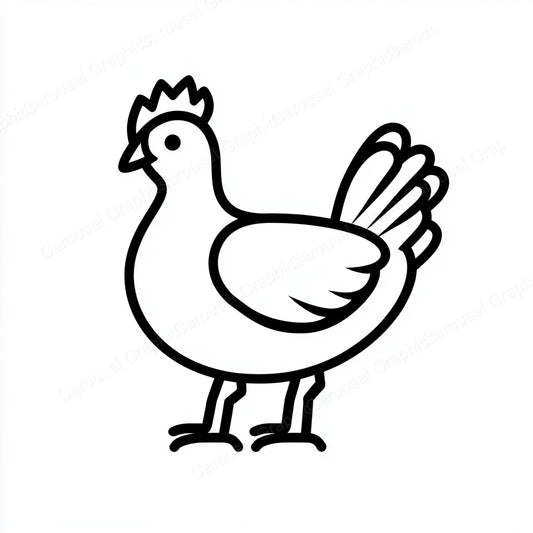 Hen Vector Graphic preview