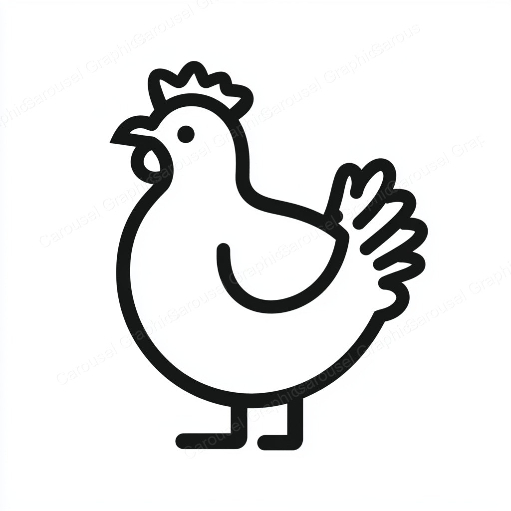 Hen Vector Graphic preview