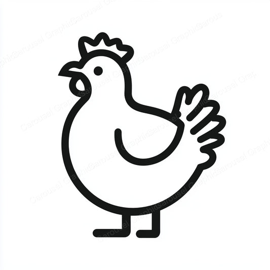 Hen Vector Graphic preview