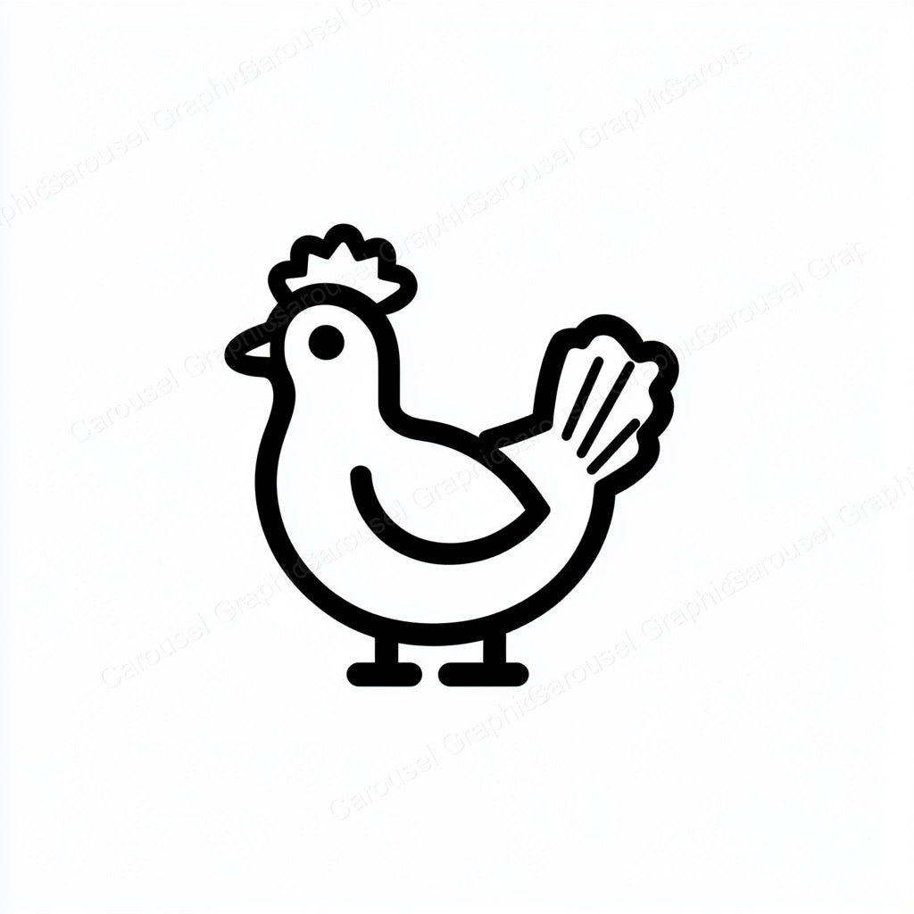 Hen Vector Graphic preview