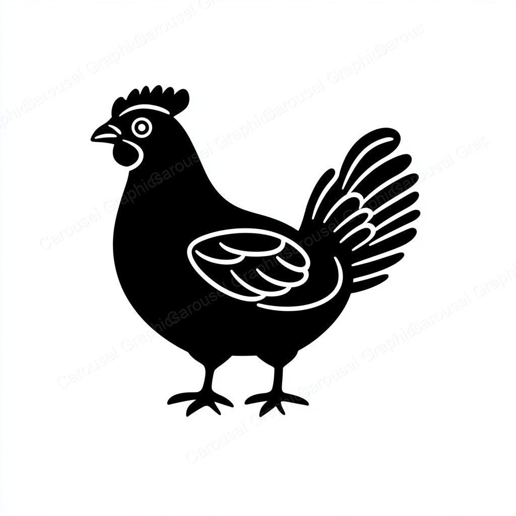 Hen Vector Graphic preview