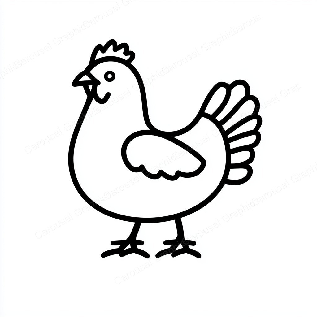 Hen Vector Graphic preview