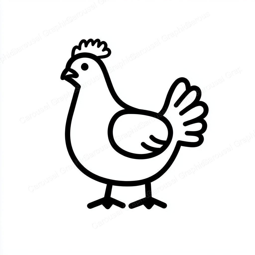 Hen Vector Graphic preview