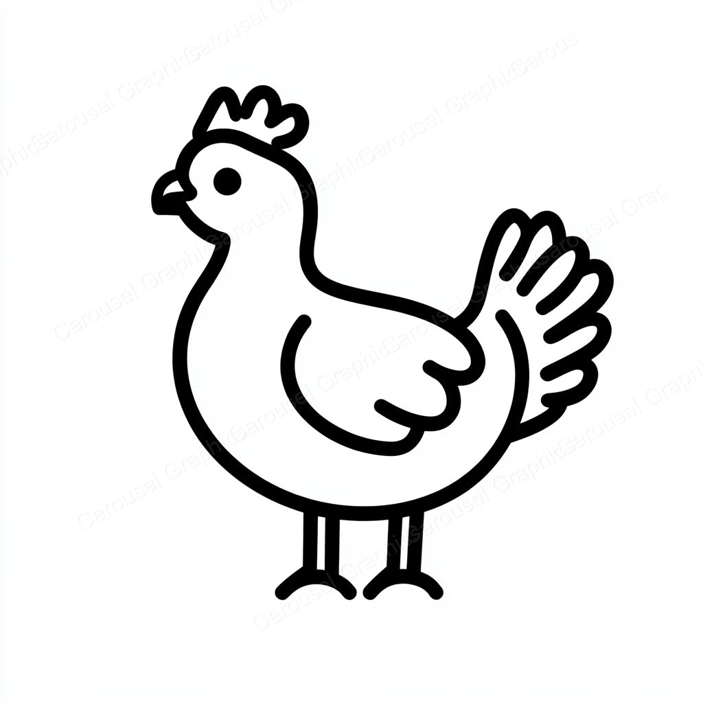 Hen Vector Graphic preview