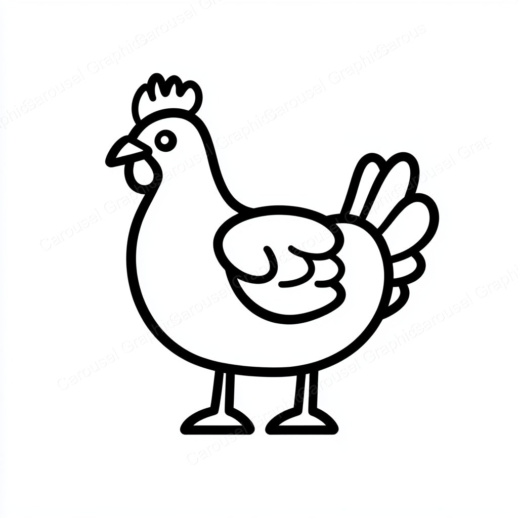 Hen Vector Graphic preview