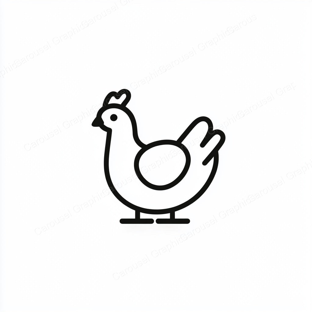 Hen Vector Graphic preview