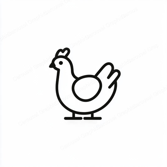 Hen Vector Graphic preview