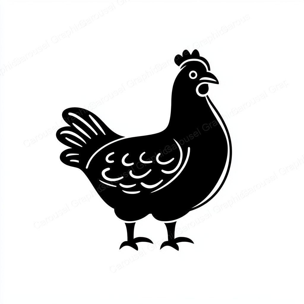 Hen Vector Graphic preview