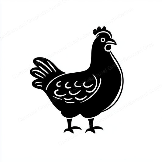 Hen Vector Graphic preview