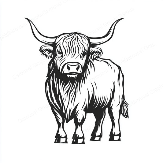 Highland Cow Vector Graphic preview