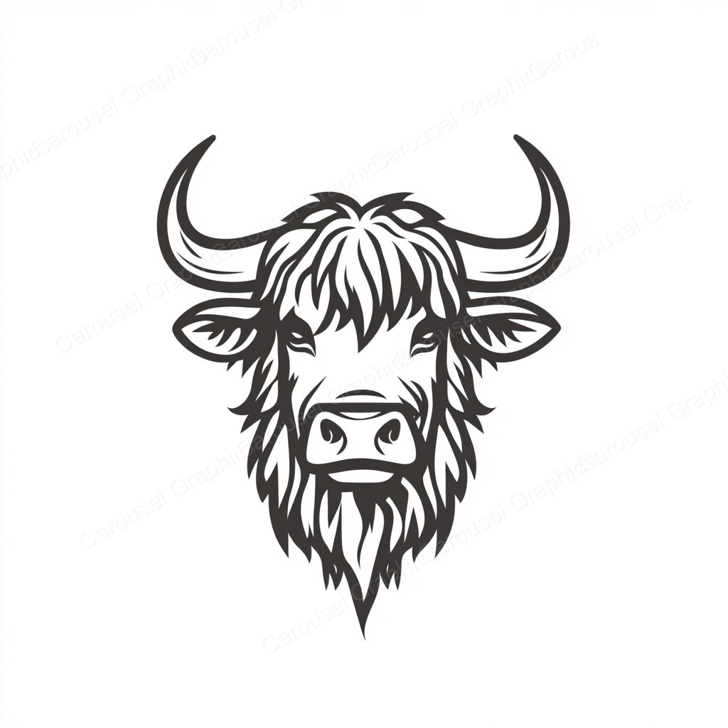Highland Cow Vector Graphic preview