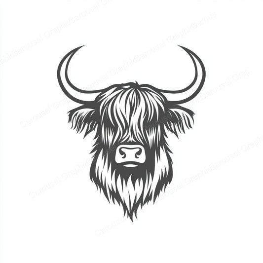 Highland Cow Vector Graphic preview