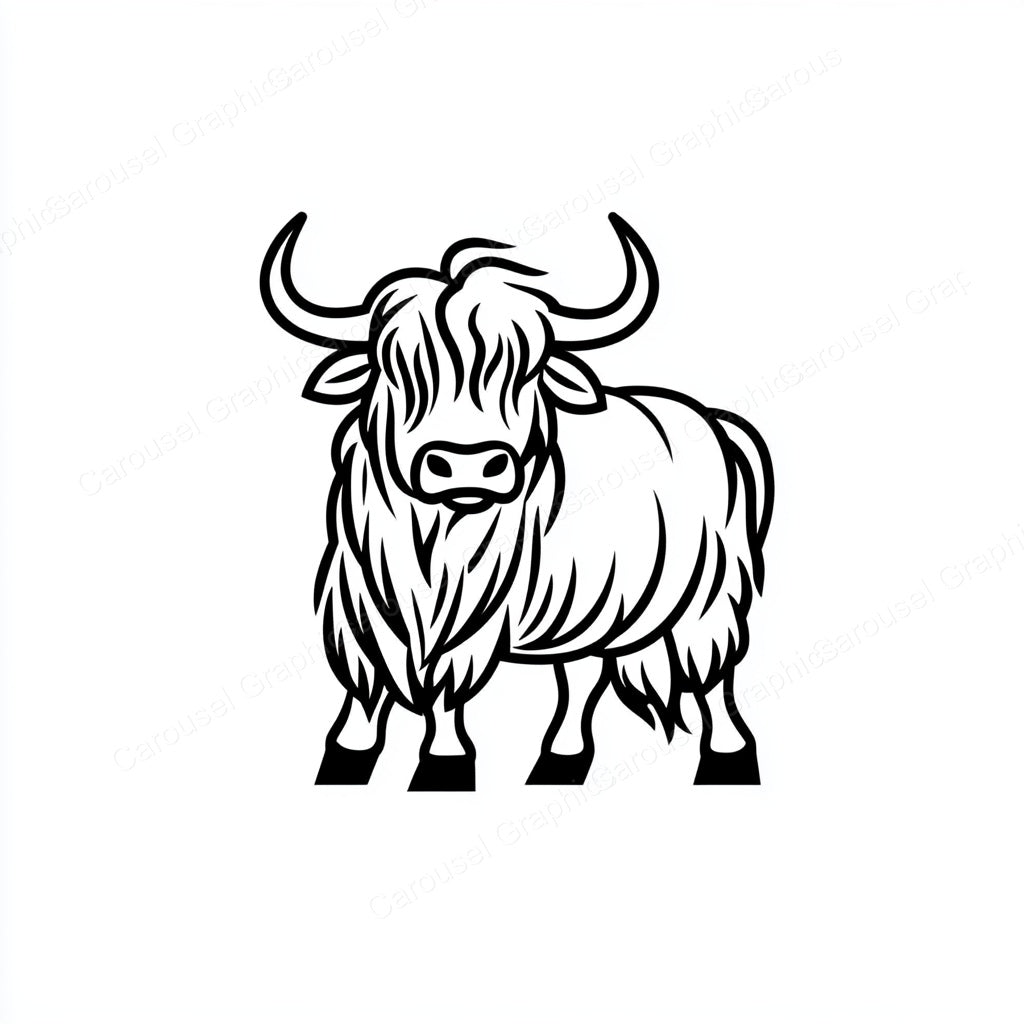 Highland Cow Vector Graphic preview