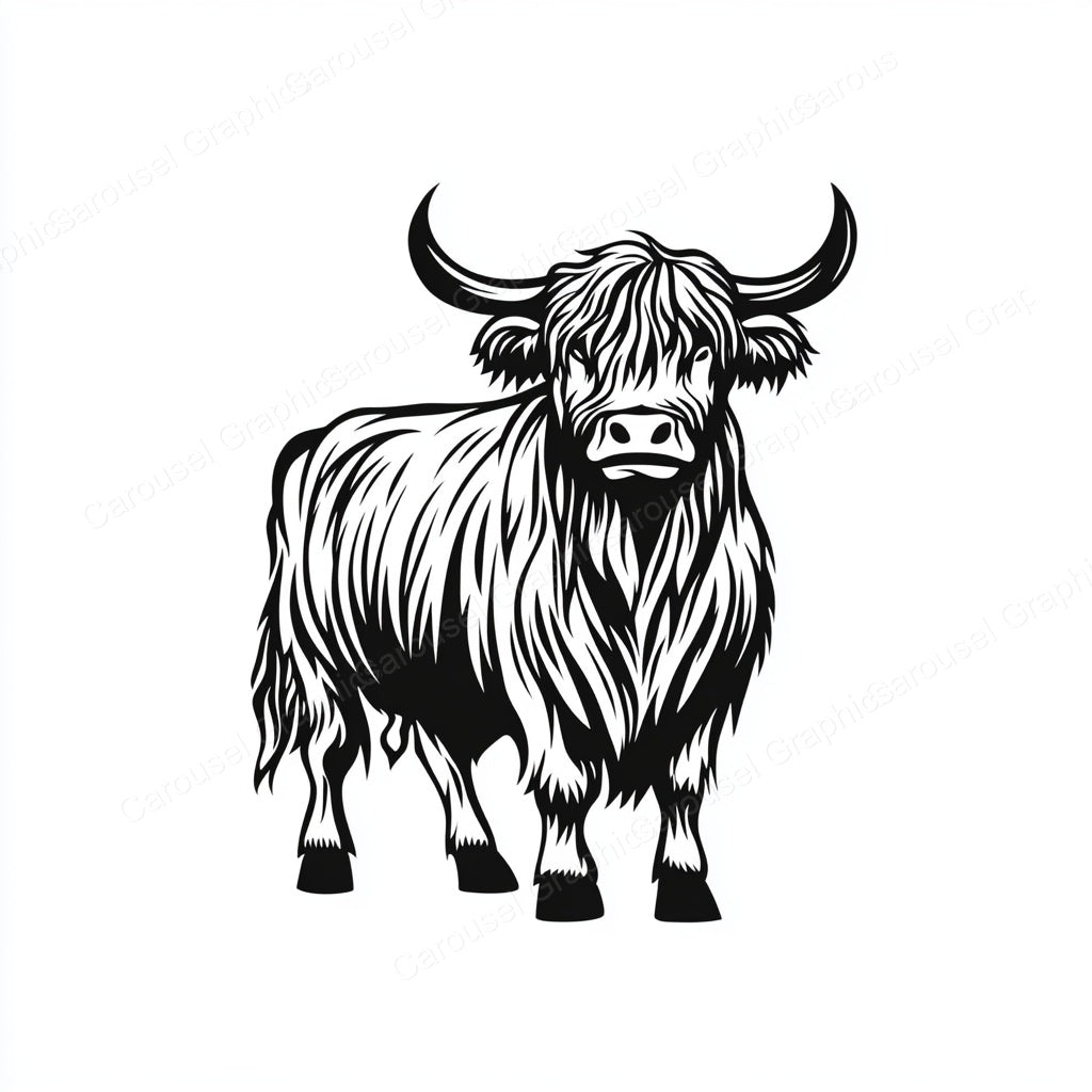 Highland Cow Vector Graphic preview