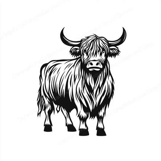 Highland Cow Vector Graphic preview
