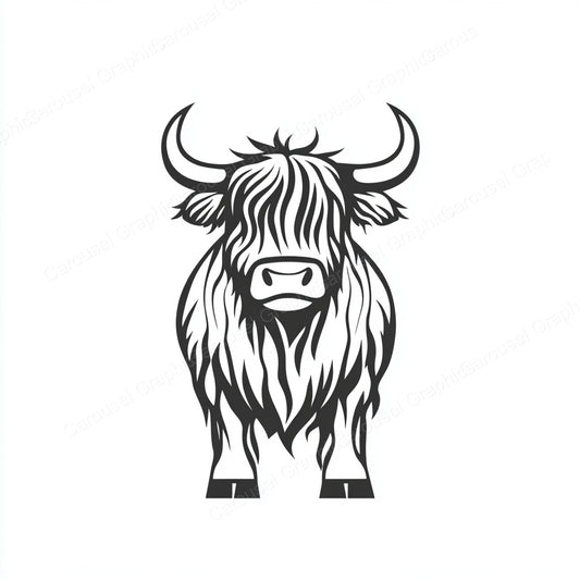 Highland Cow Vector Graphic preview