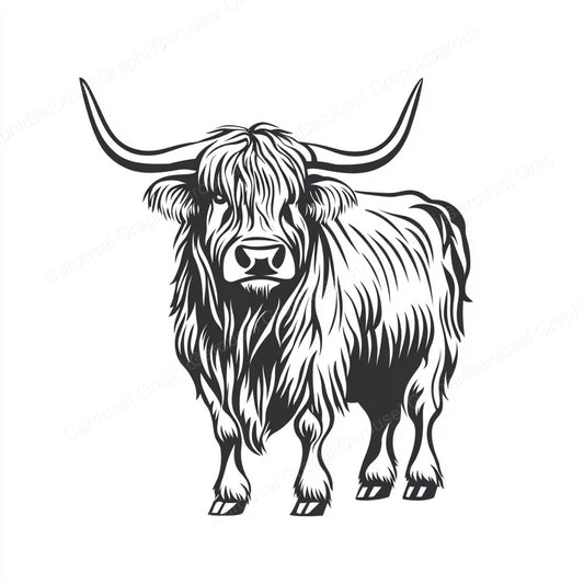 Highland Cow Vector Graphic preview