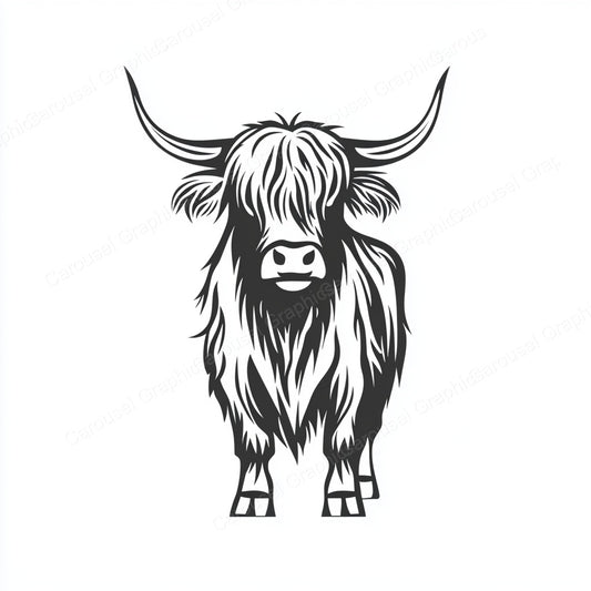 Highland Cow Vector Graphic preview