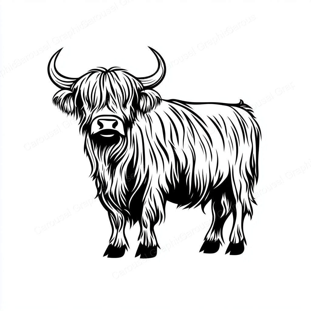 Highland Cow Vector Graphic preview