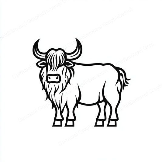 Highland Cow Vector Graphic preview