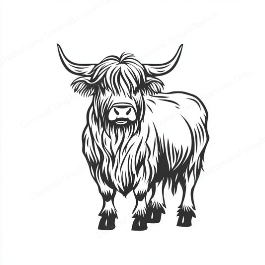 Highland Cow Vector Graphic preview