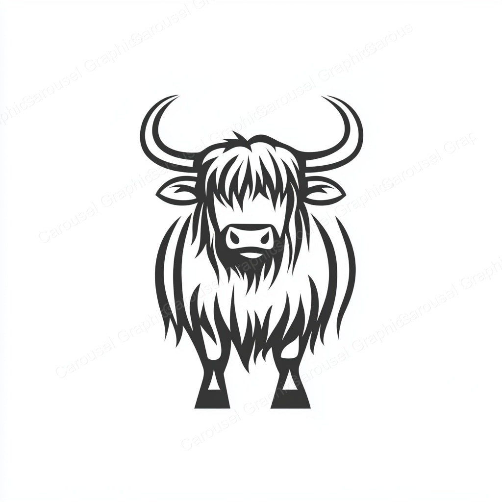 Highland Cow Vector Graphic preview