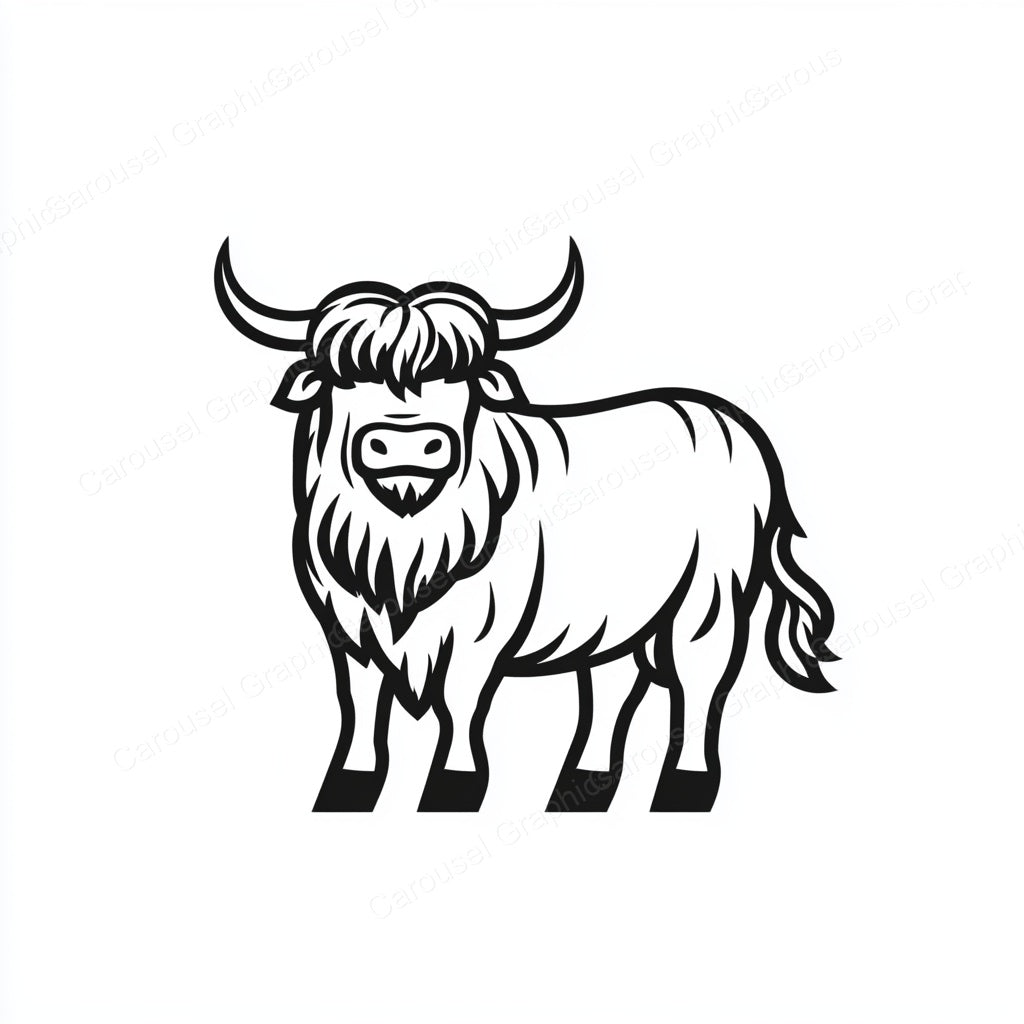 Highland Cow Vector Graphic preview